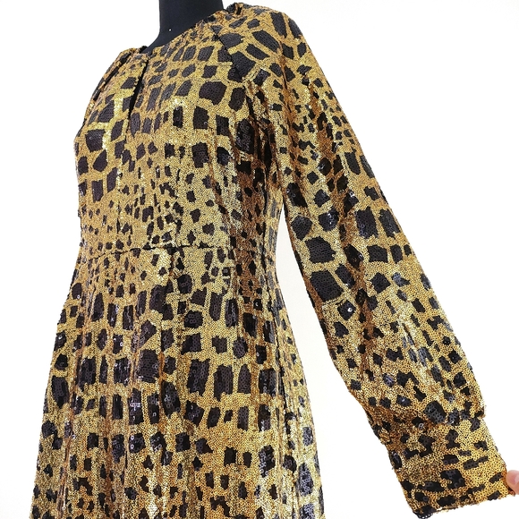 Antik Batik x Free People Sequin Cut Out Girrafe Print Maxi Dress - Picture 9 of 16